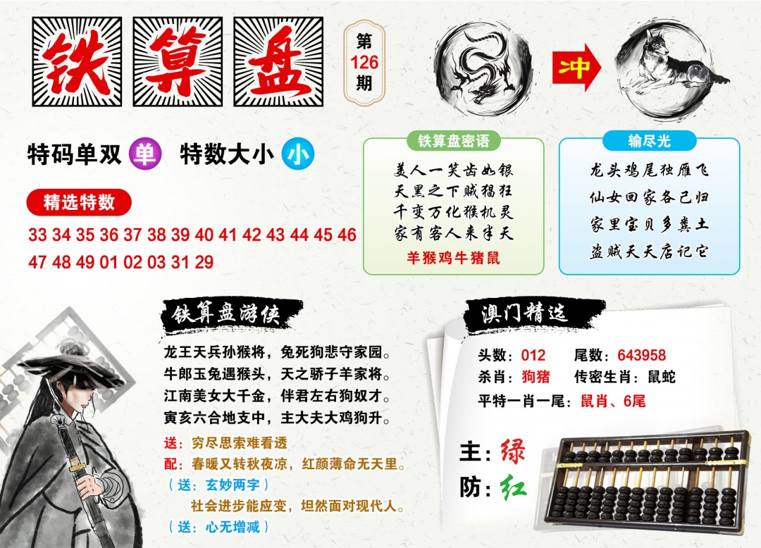 2026126铁算盘预测